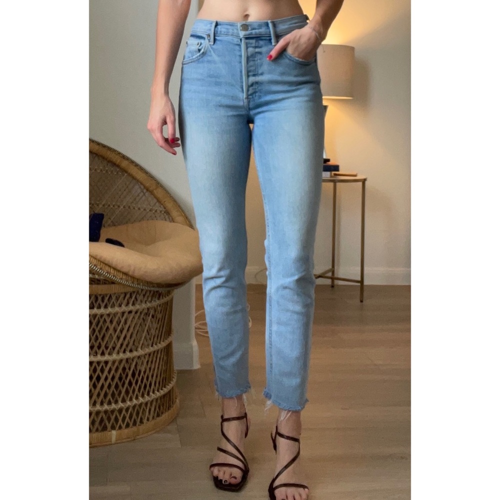 GRLFRND Karolina High-Rise Skinny Jean in Titanium